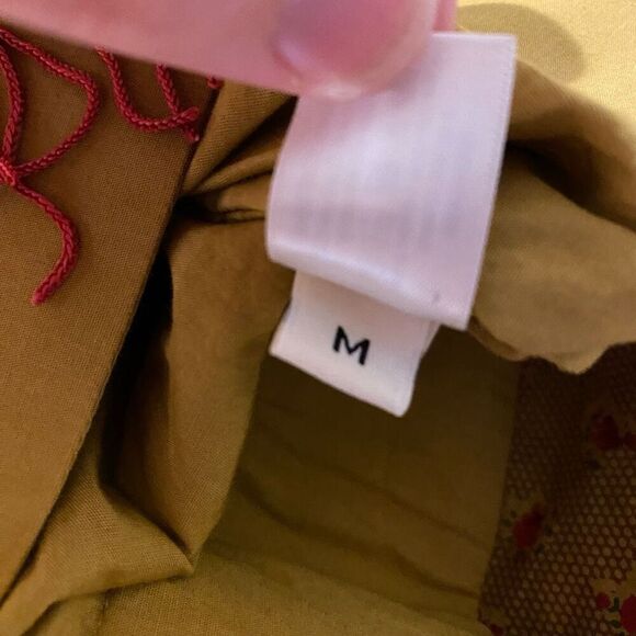 Eddy Jocelyn Puff Sleeve Fringe Dress in Honeycomb Rose Floral Medium NWT - Picture 8 of 11